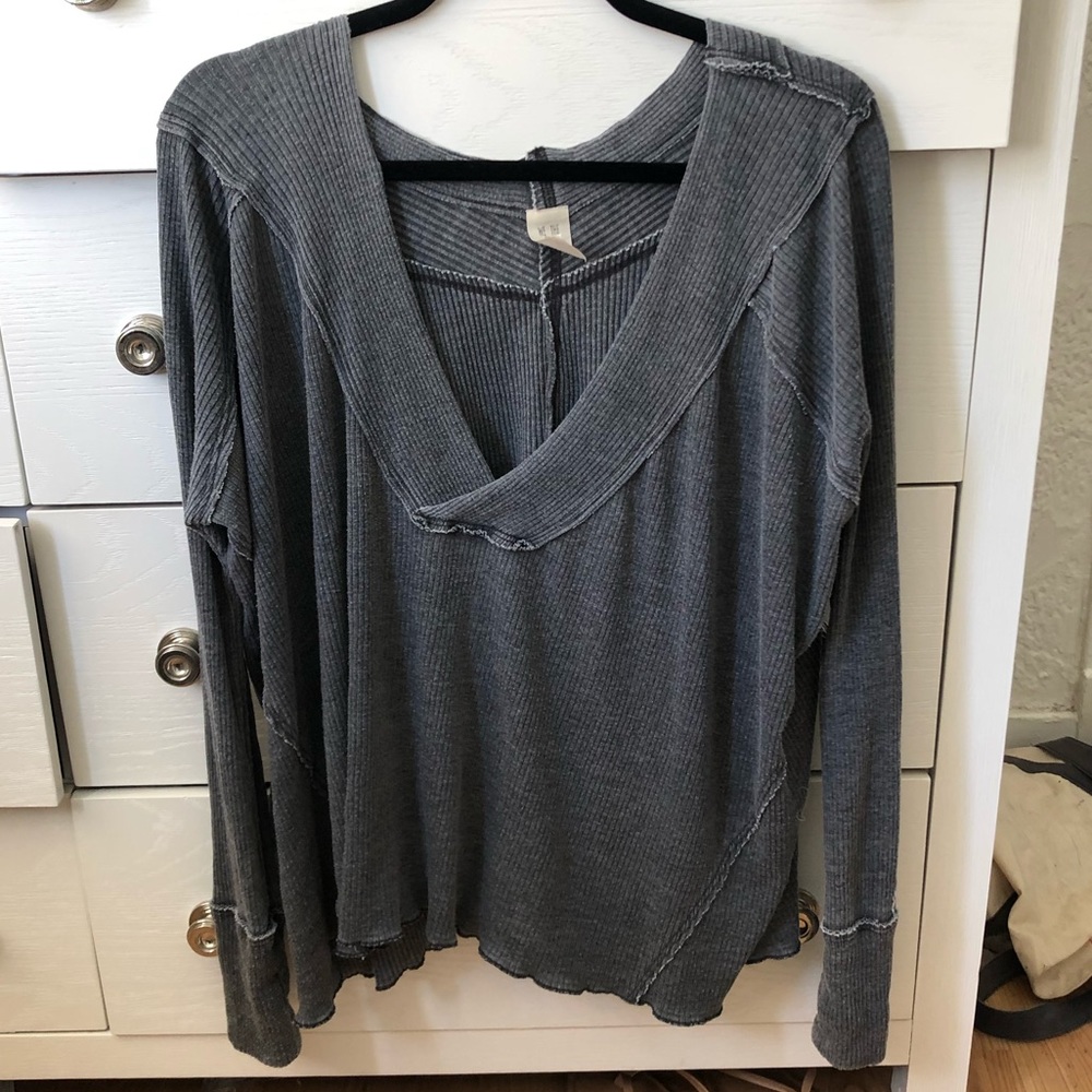 Free People long sleeve knit tee